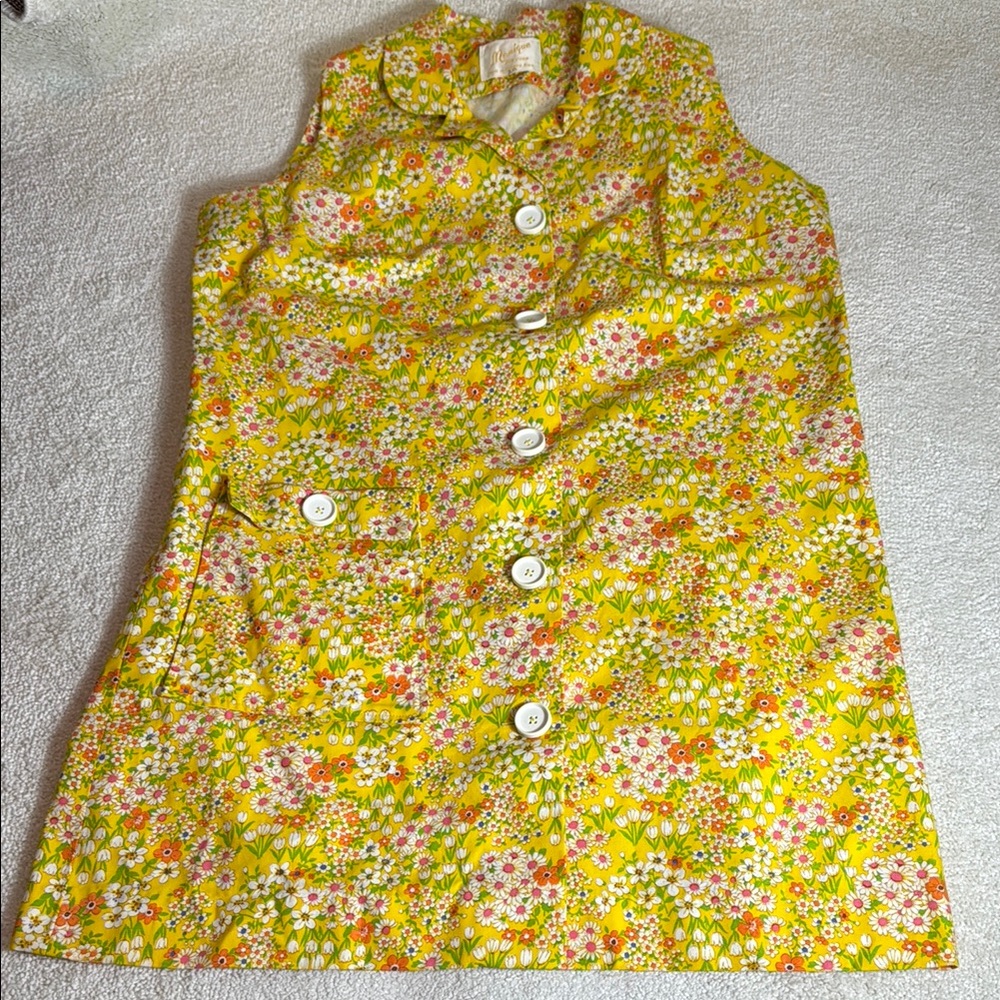 Yellow Sleeveless Cowl Neck Sundress